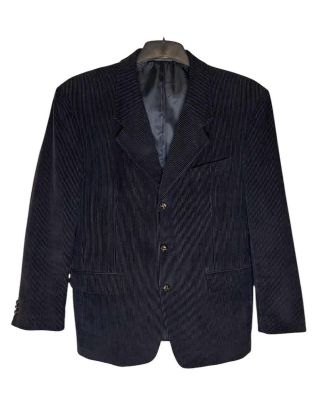 Zagato Signature Collection Men’s Corduroy Blazer 40R Sport Coat Black EUC